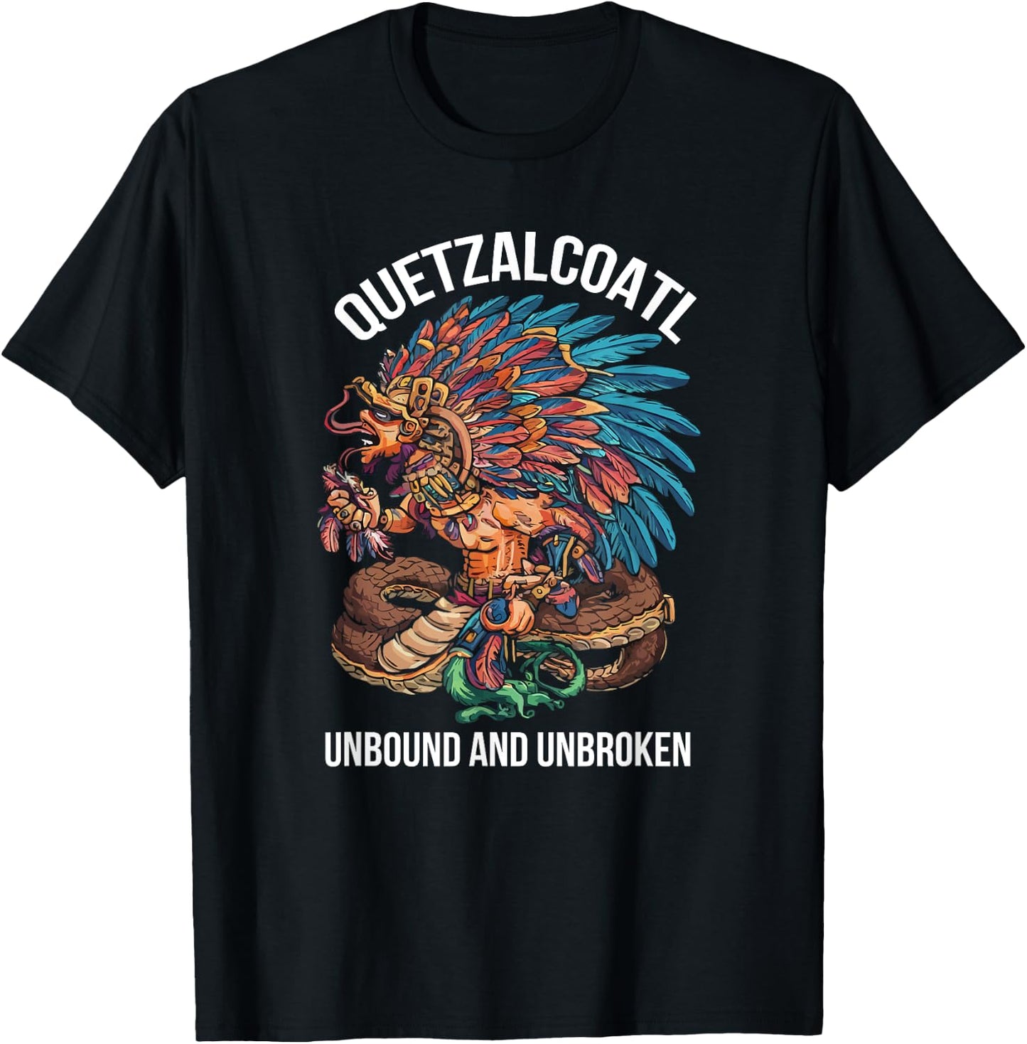 Aztec God Aztec Culture Mayan Indigenous Quetzalcoatl T-Shirt - T-Shirt | Black