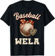 Baseball Wela Bandana Leopard Heart Fans Mother's Day T-Shirt - T-Shirt | Black