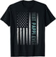 Best PAPPI Ever With US American Flag Father's Day T-Shirt - T-Shirt | Black