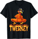 Twerkey Twerk Twerking Funny Dancing Turkey Thanksgiving T-Shirt - T-Shirt | Black