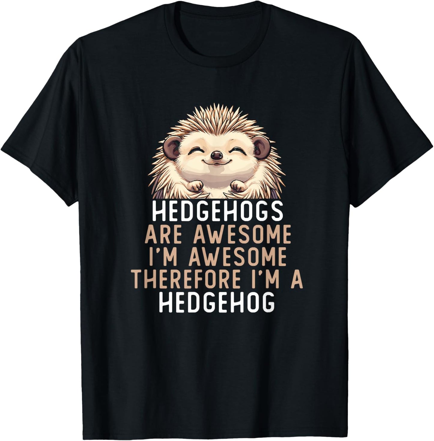 Hedgehogs Are Awesome Kids Girls Boys Cute Hedgehog T-Shirt - T-Shirt | Black