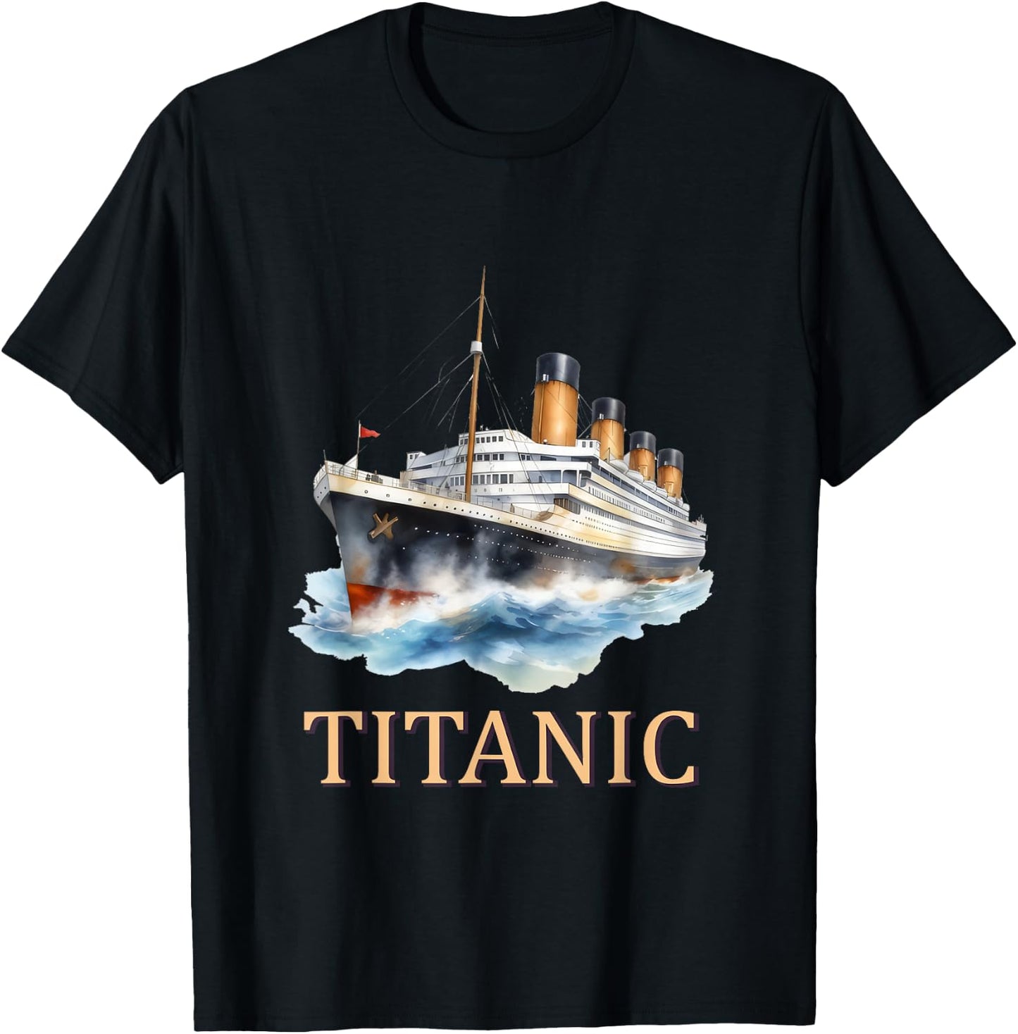 Titanic Vintage Design Titanic Expert Titanic Boys Girls , black, S T-Shirt - T-Shirt | Black