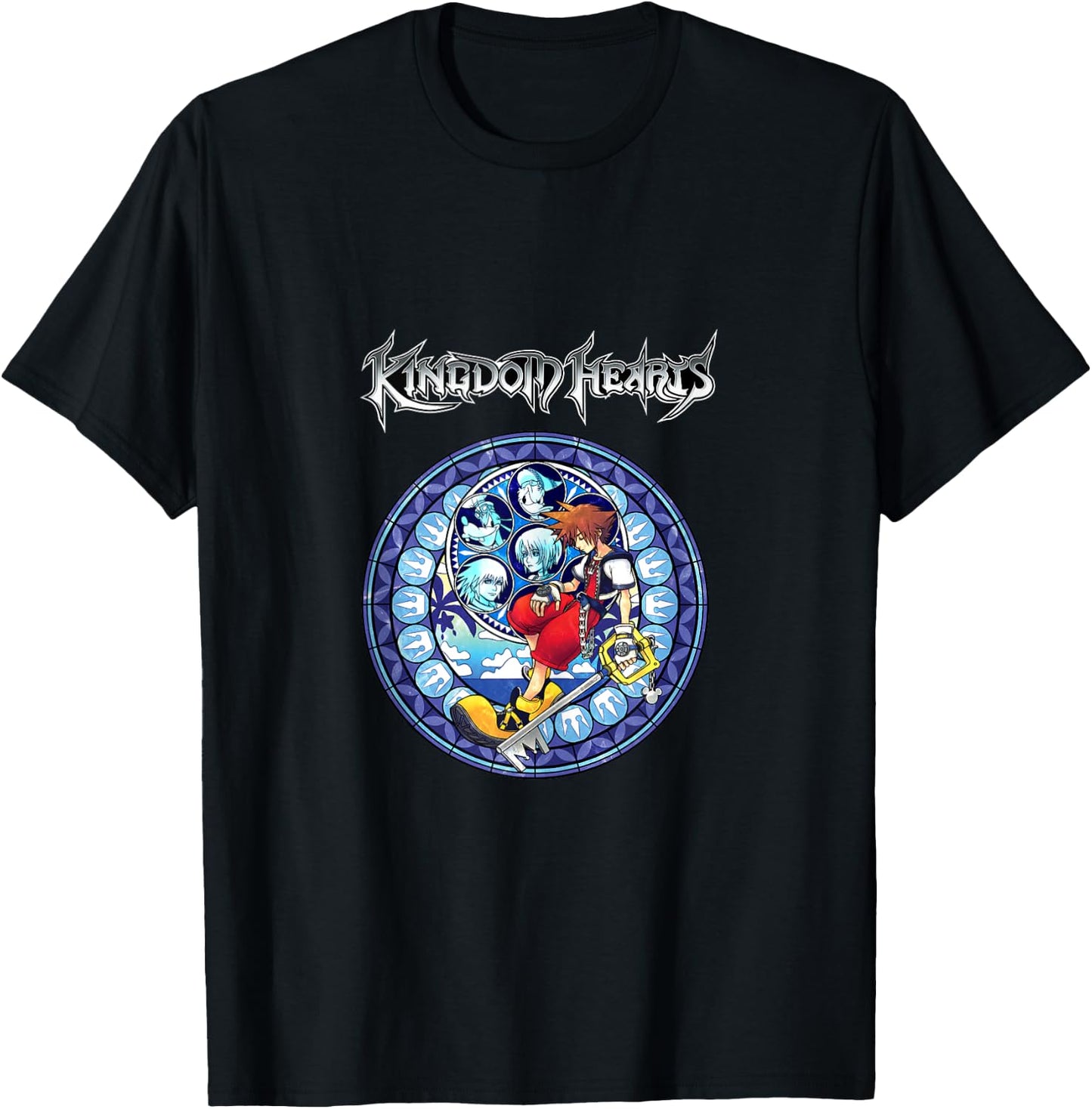 Disney Kingdom Hearts Portal To The Past Group Shot Poster T-Shirt - T-Shirt | Black