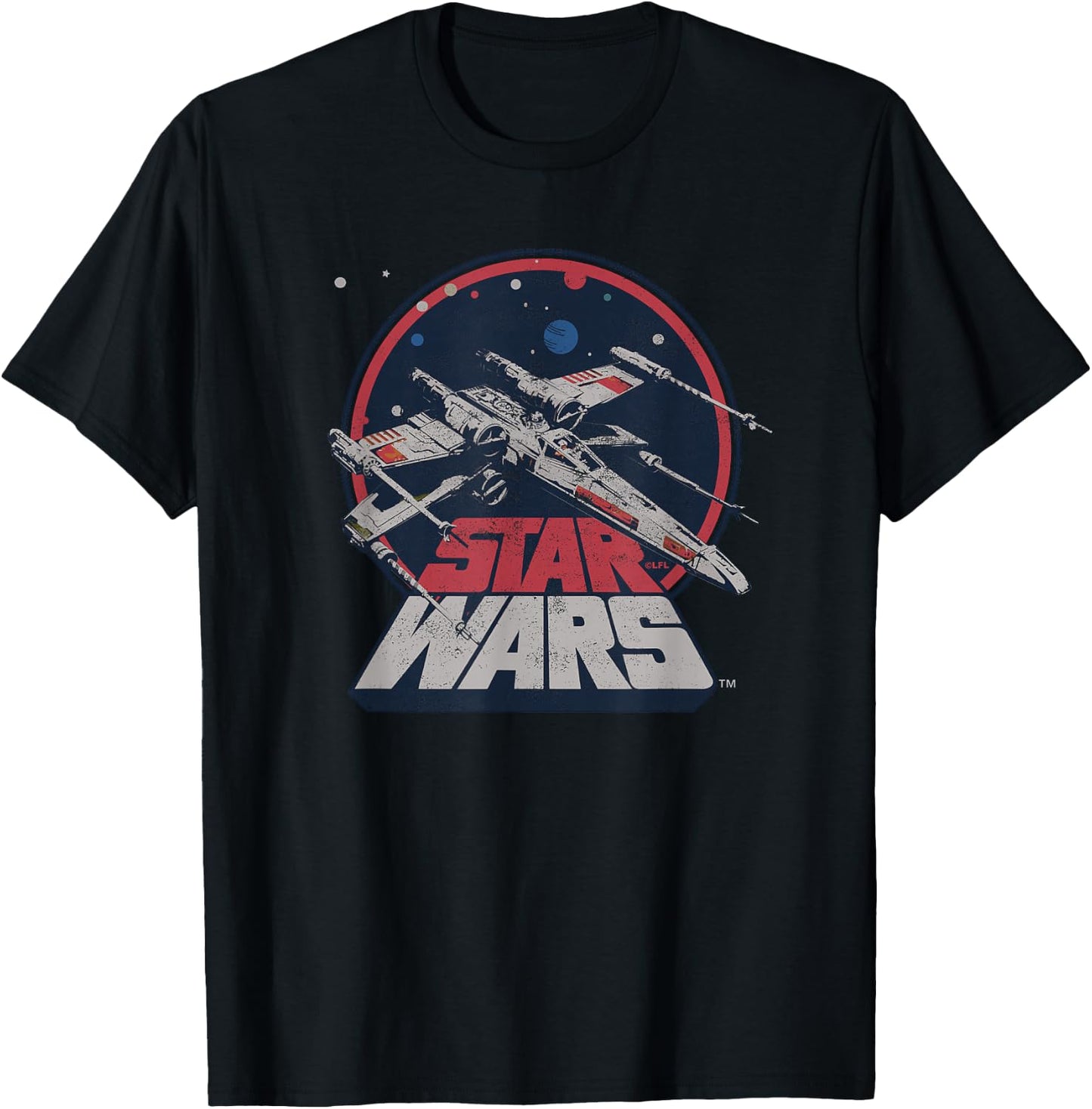 Star Wars X-Wing Starfighter Vintage , black T-Shirt - T-Shirt | Black