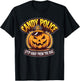 Candy Police Pumpkin Funny Halloween Costume Party Kids T-Shirt - T-Shirt | Black