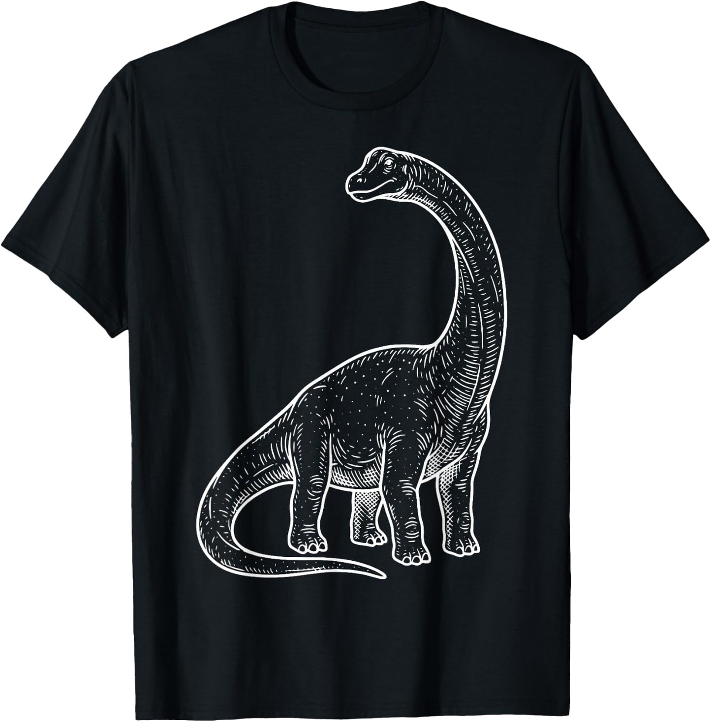 Diplodocus Illustration T-Shirt - T-Shirt | Black
