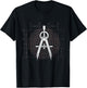 Retro Graphic Architect Architectural Student Draftsman T-Shirt - T-Shirt | Black