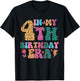 In My 4th Birthday Era Leopard 4 Four Year Old Bday Girls T-Shirt - T-Shirt | Black