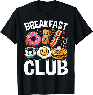 Breakfast Club Cute Kawaii Bfast Club Parody Funny Food Pun T-Shirt - T-Shirt | Black