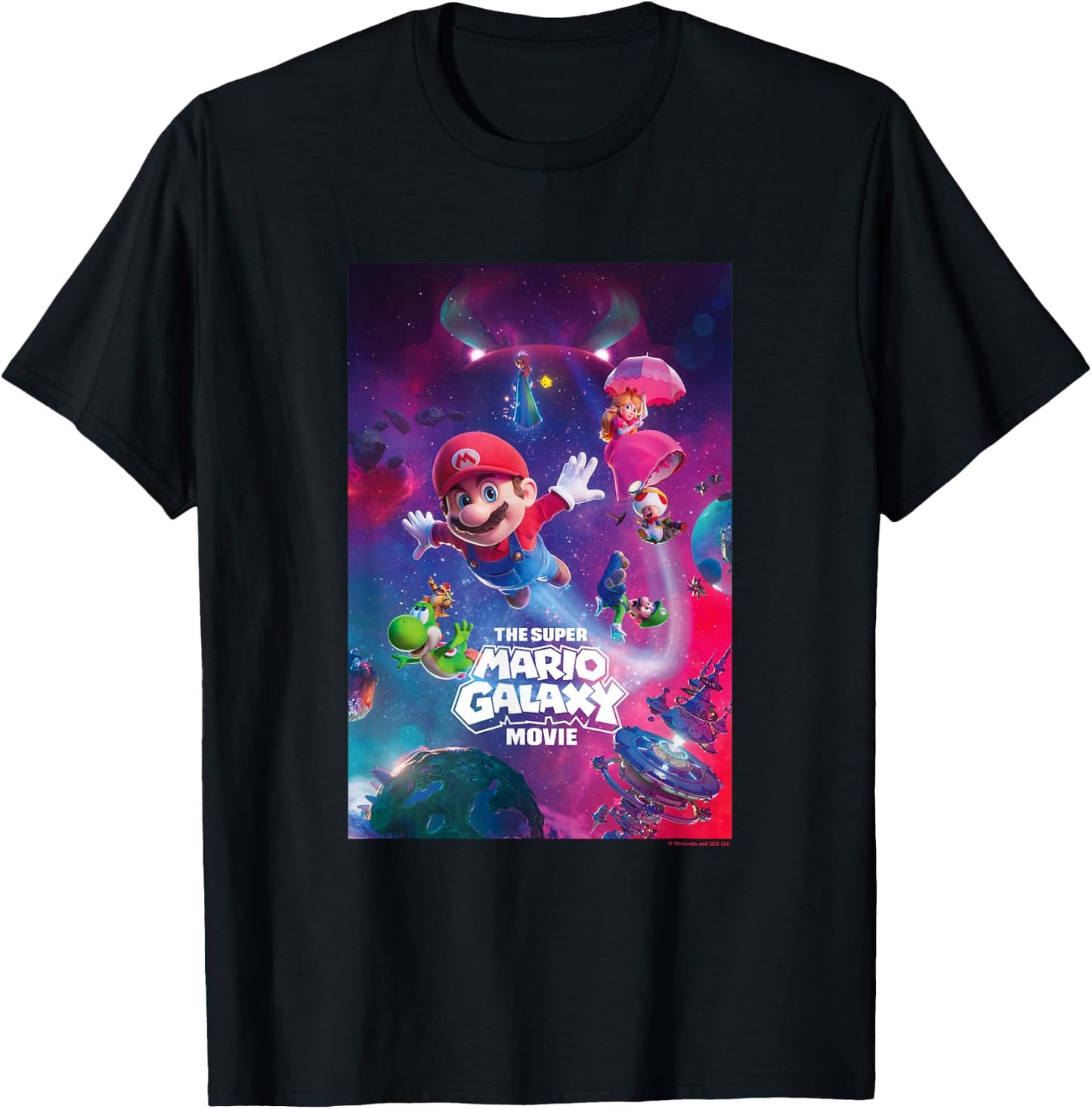 The Super Mario Galaxy Movie Epic Cosmic Adventure T-Shirt - T-Shirt | Black