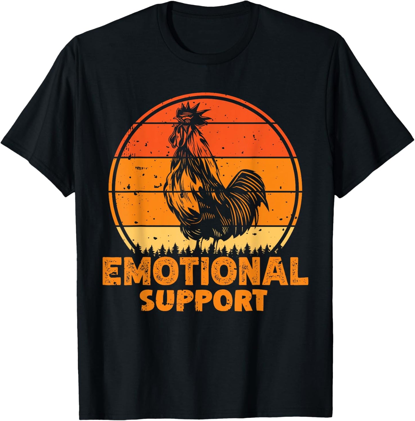 Chicken Emotional Support Cock T-Shirt - T-Shirt | Black