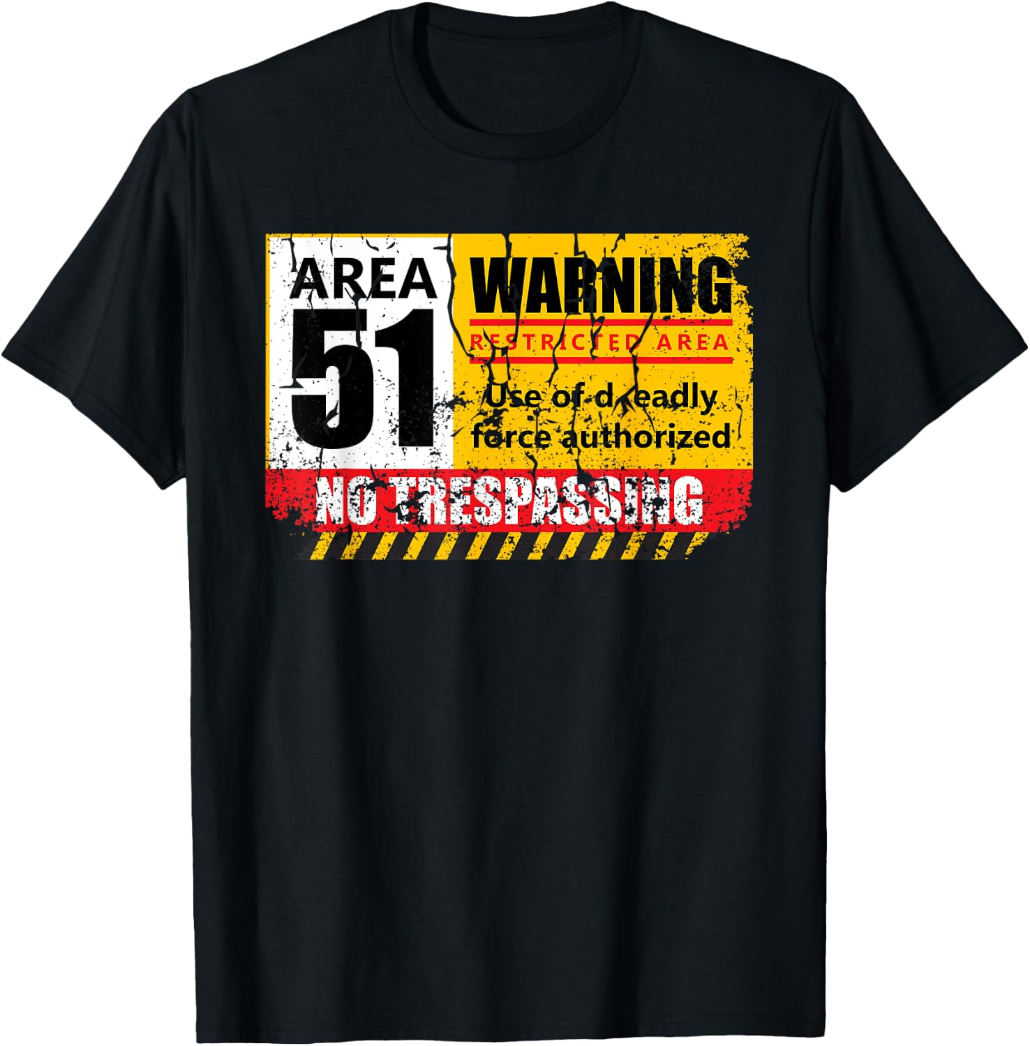 Area 51 No Trespassing UFO Shirt T-Shirt - T-Shirt | Black