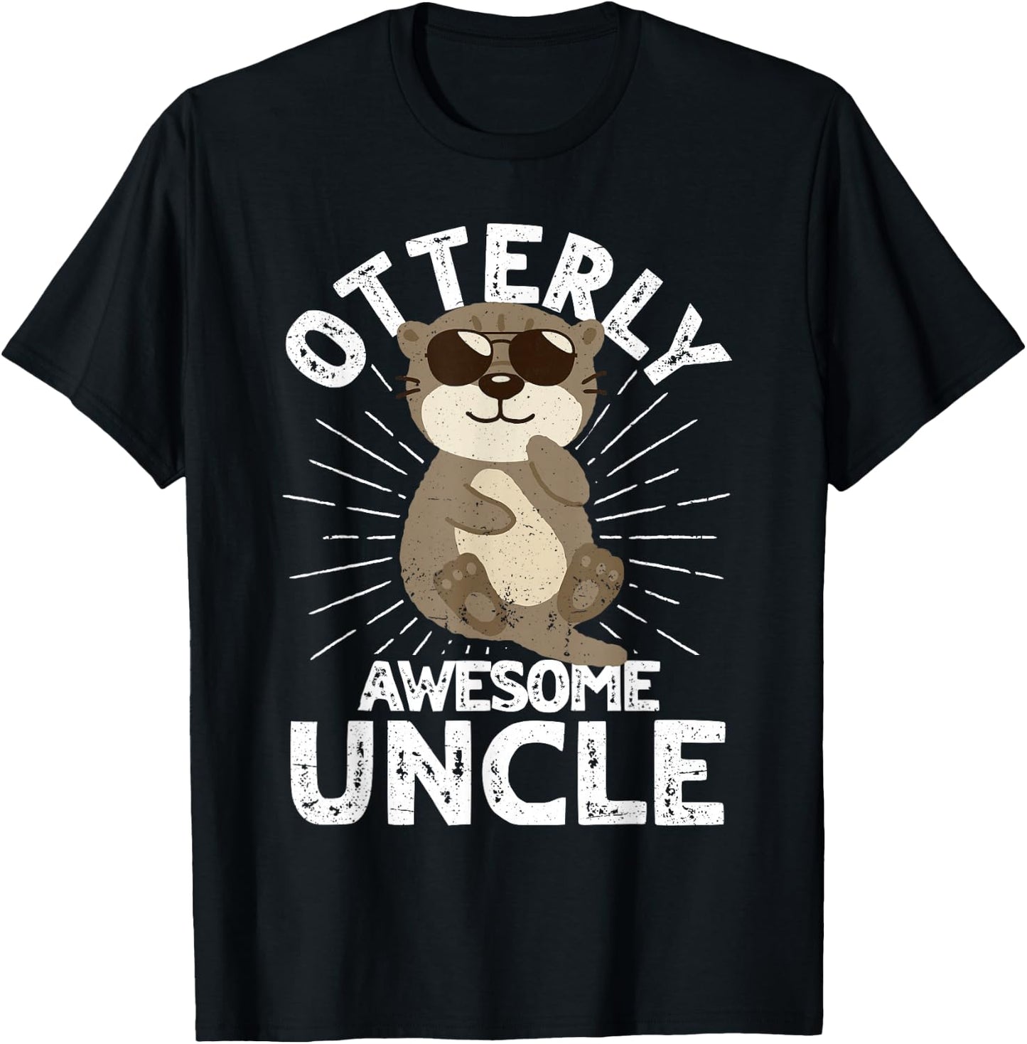 Otterly Awesome Uncle Otter Uncle T-Shirt - T-Shirt | Black