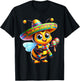 Cinco de Mayo Bee Wearing Mexican Sombrero Men Women T-Shirt - T-Shirt | Black