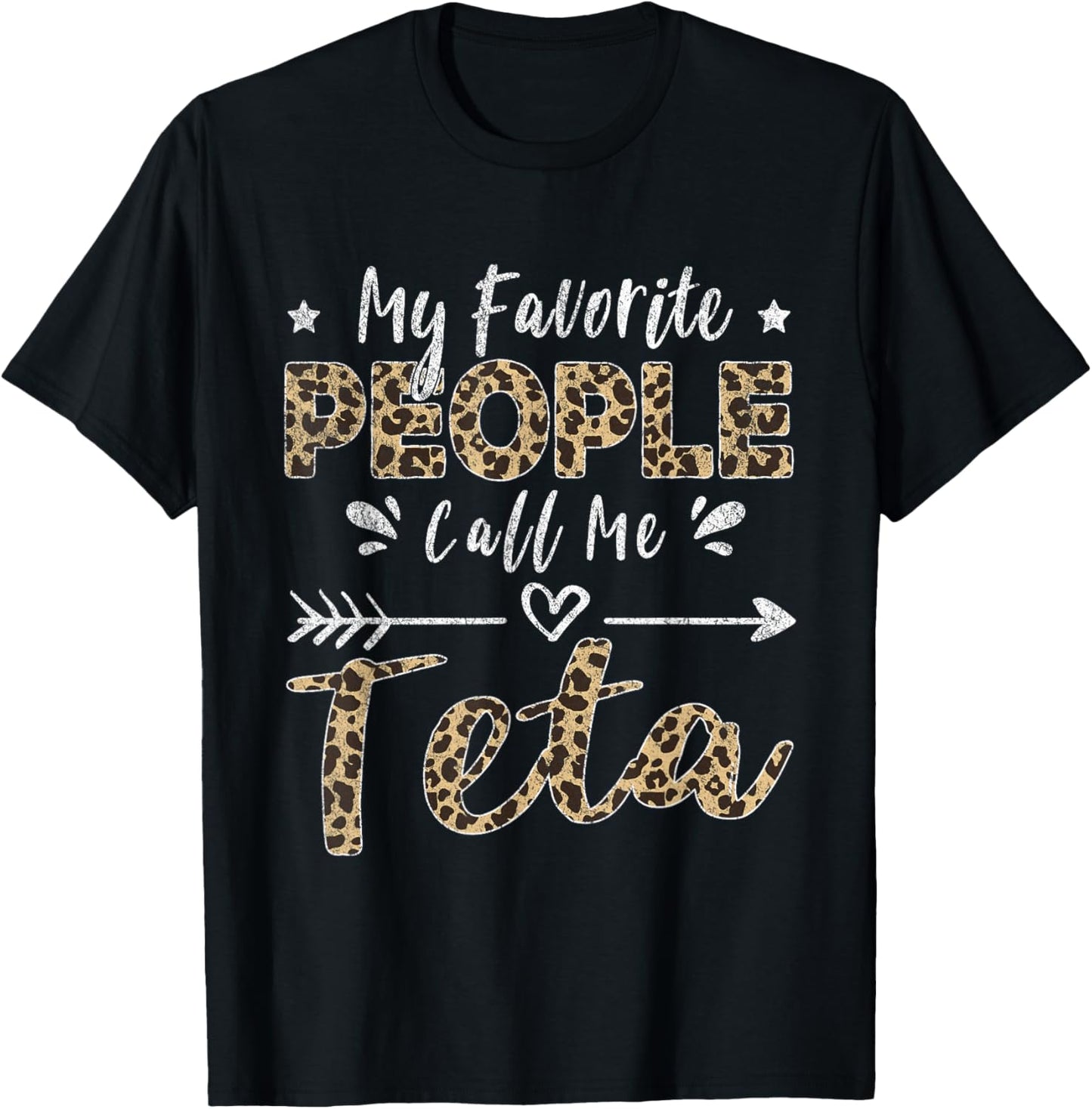 My Favorite People Call Me Teta Arabic Syrian Grandma T-Shirt - T-Shirt | Black