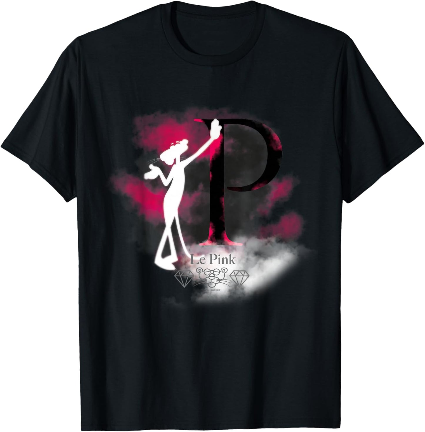 Pink Panther Le Pink Silhouette im Nebel T-Shirt - T-Shirt | Black