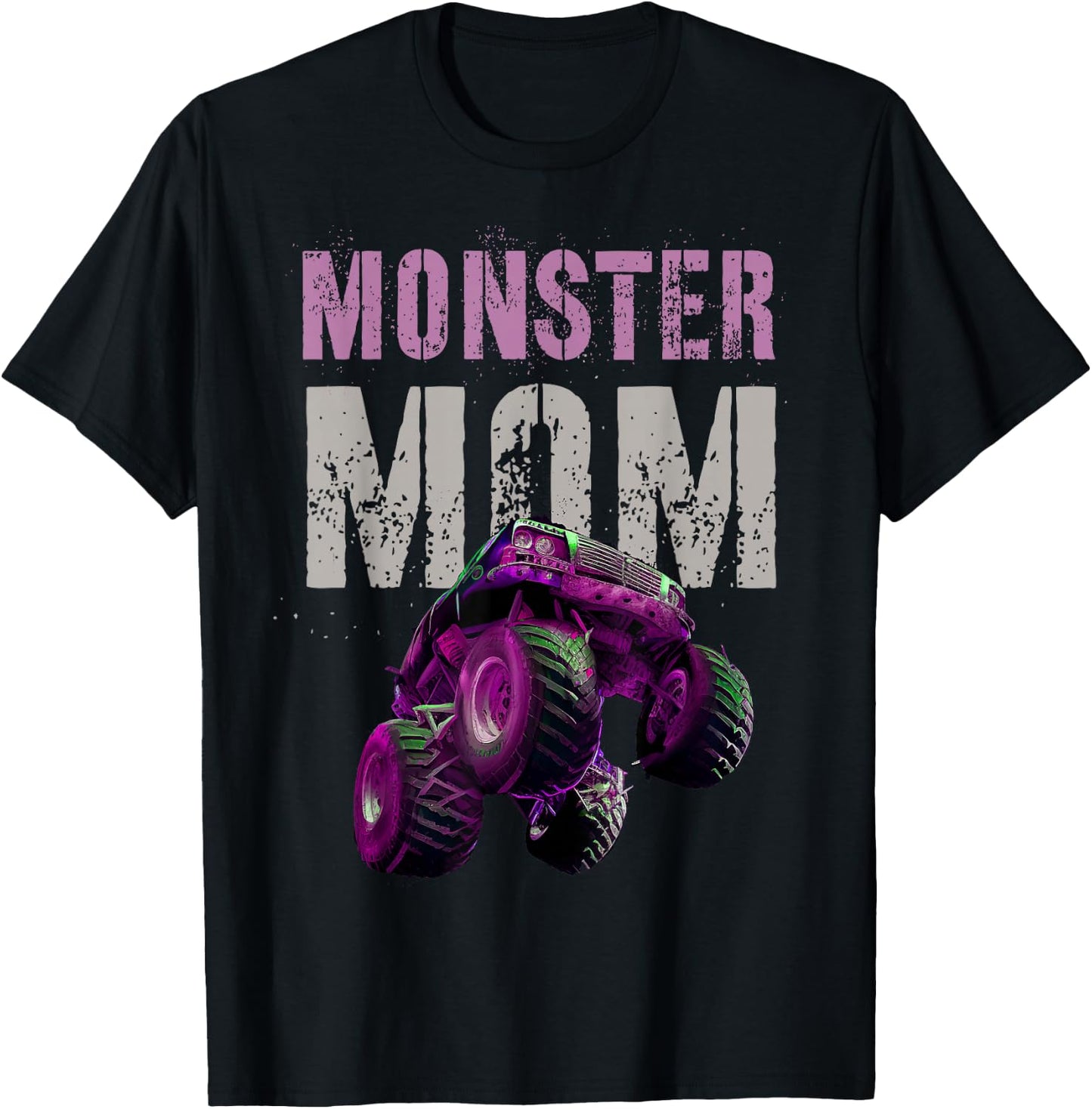 Matching MONSTER MOM Funny Family Boy Kids Dad Mama Birthday T-Shirt - T-Shirt | Black