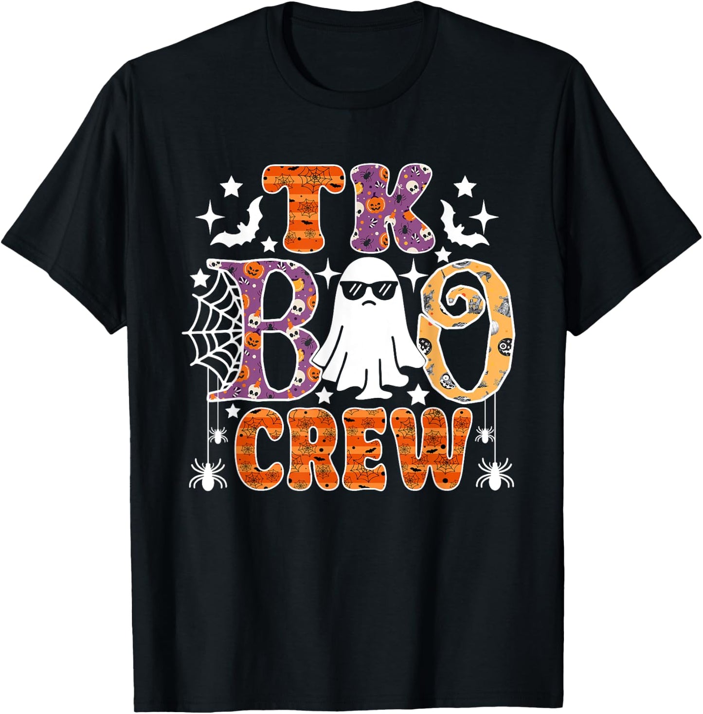 TK Boo Crew Funny Ghost Halloween Teachers Students T-Shirt - T-Shirt | Black
