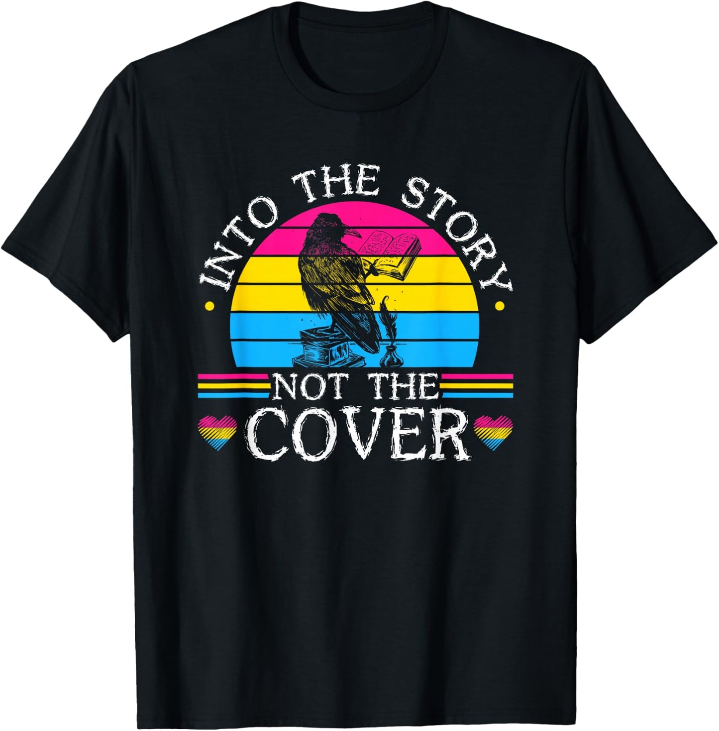 Pansexual Pride Genderqueer Book Pun Pansexuality Pan Pride T-Shirt - T-Shirt | Black