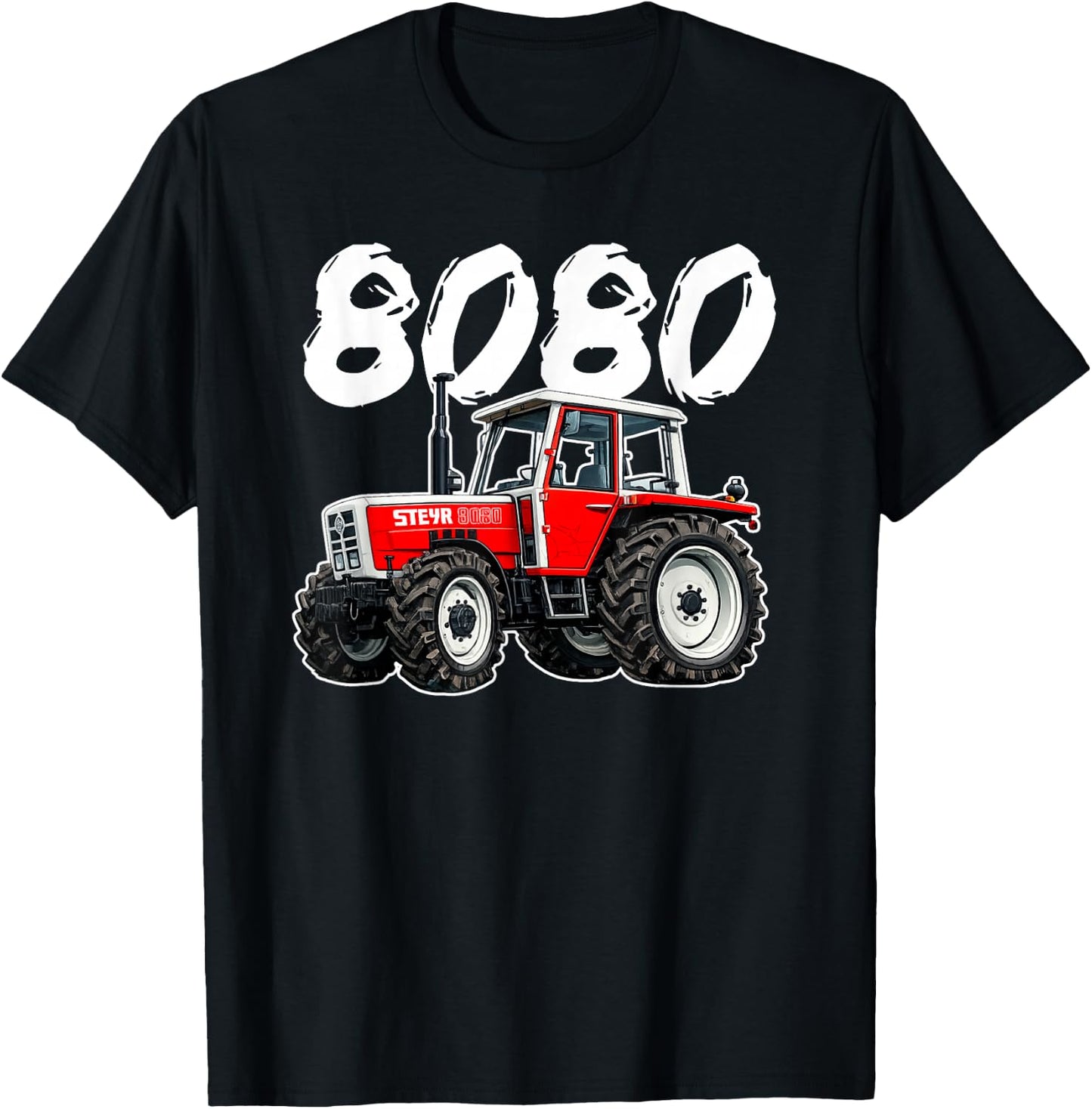 Steyr Austria Laster Landwirtschaft Trecker 8080 Traktor T-Shirt - T-Shirt | Black