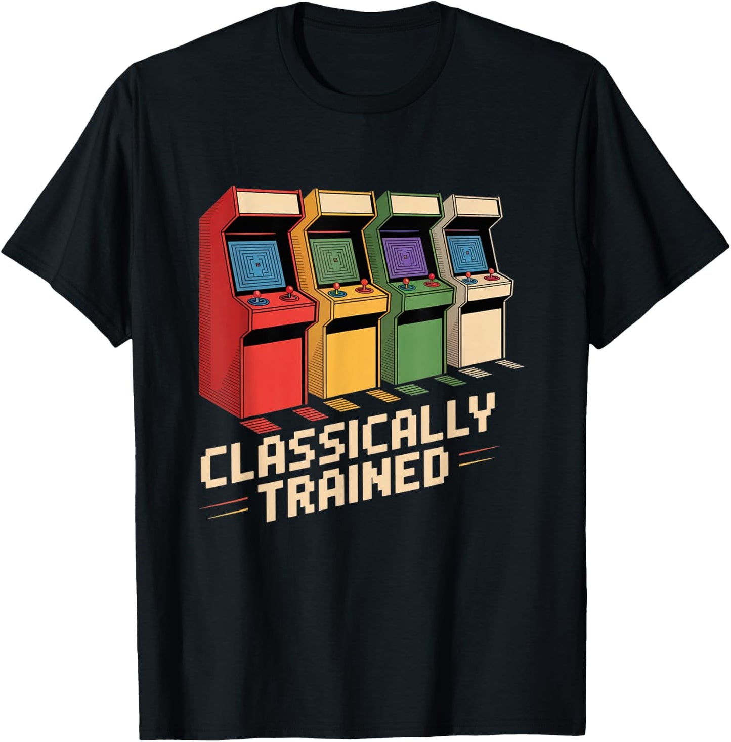 Vintage Arcade Cabinet Video Gaming T-Shirt - T-Shirt | Black