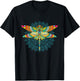 Mandala Dragonfly - Lotus Flower Insect Lover Entomologist T-Shirt - T-Shirt | Black