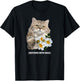 Funny Cat Seething with Rage Cute Sarcastic Kitty Feline Men Women T-Shirt - T-Shirt | Black