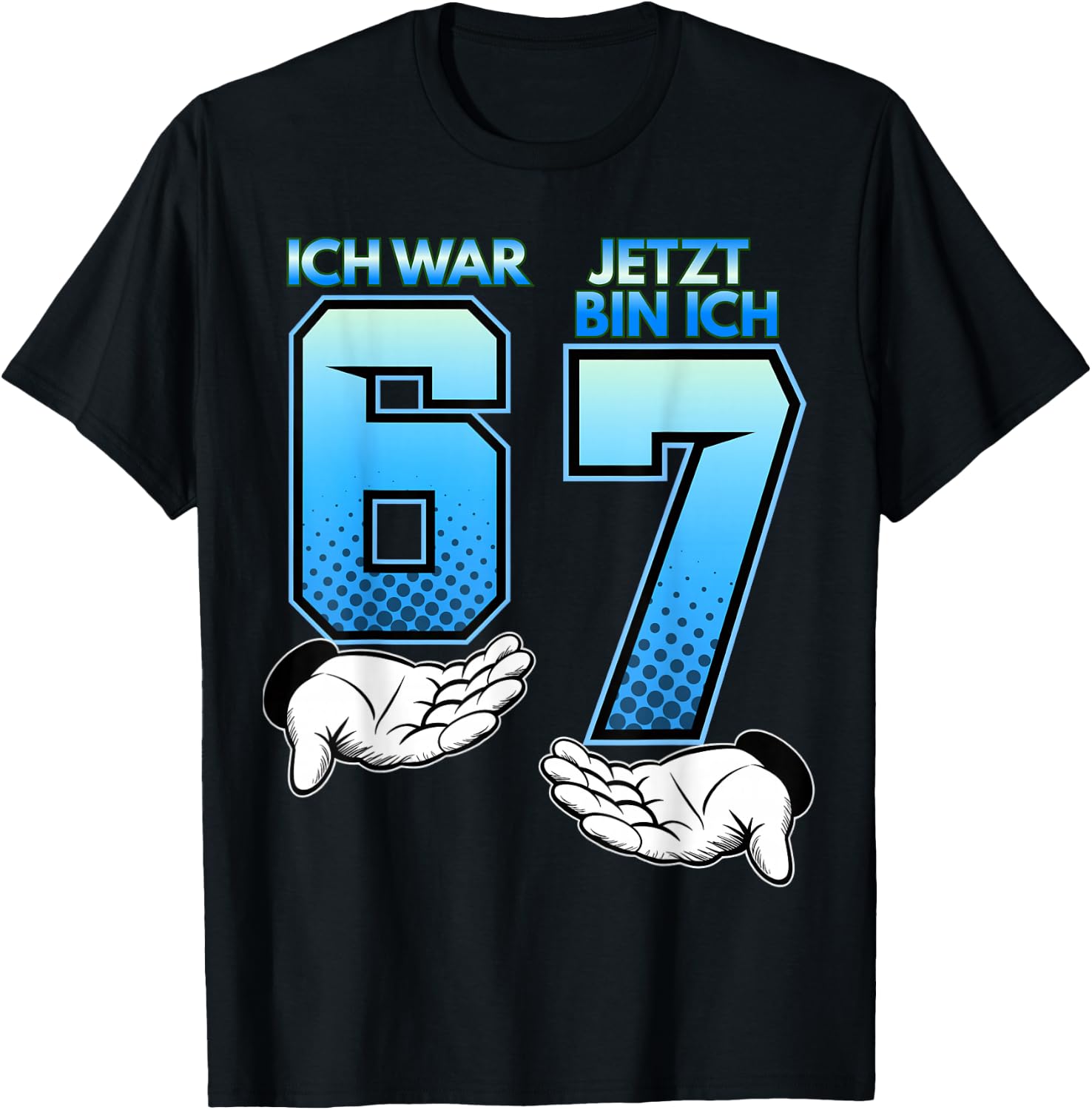 I was 6 Now I Am 7 Kinder 67 Geburtstag T-Shirt - T-Shirt | Black