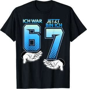 I was 6 Now I Am 7 Kinder 67 Geburtstag T-Shirt - T-Shirt | Black