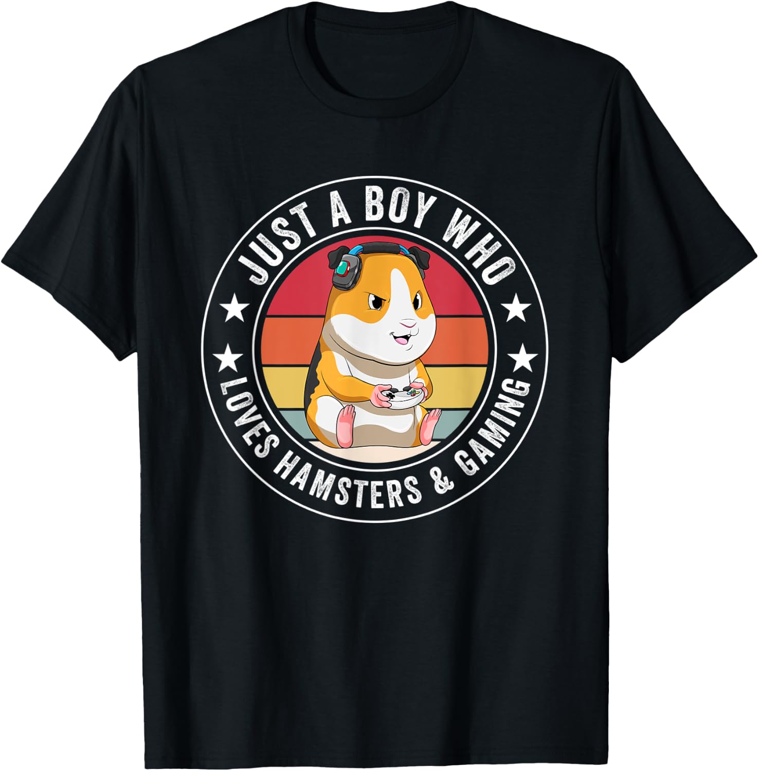 Hamster Gamer Kawaii Gaming Anime Apparel for Boys Girls T-Shirt - T-Shirt | Black