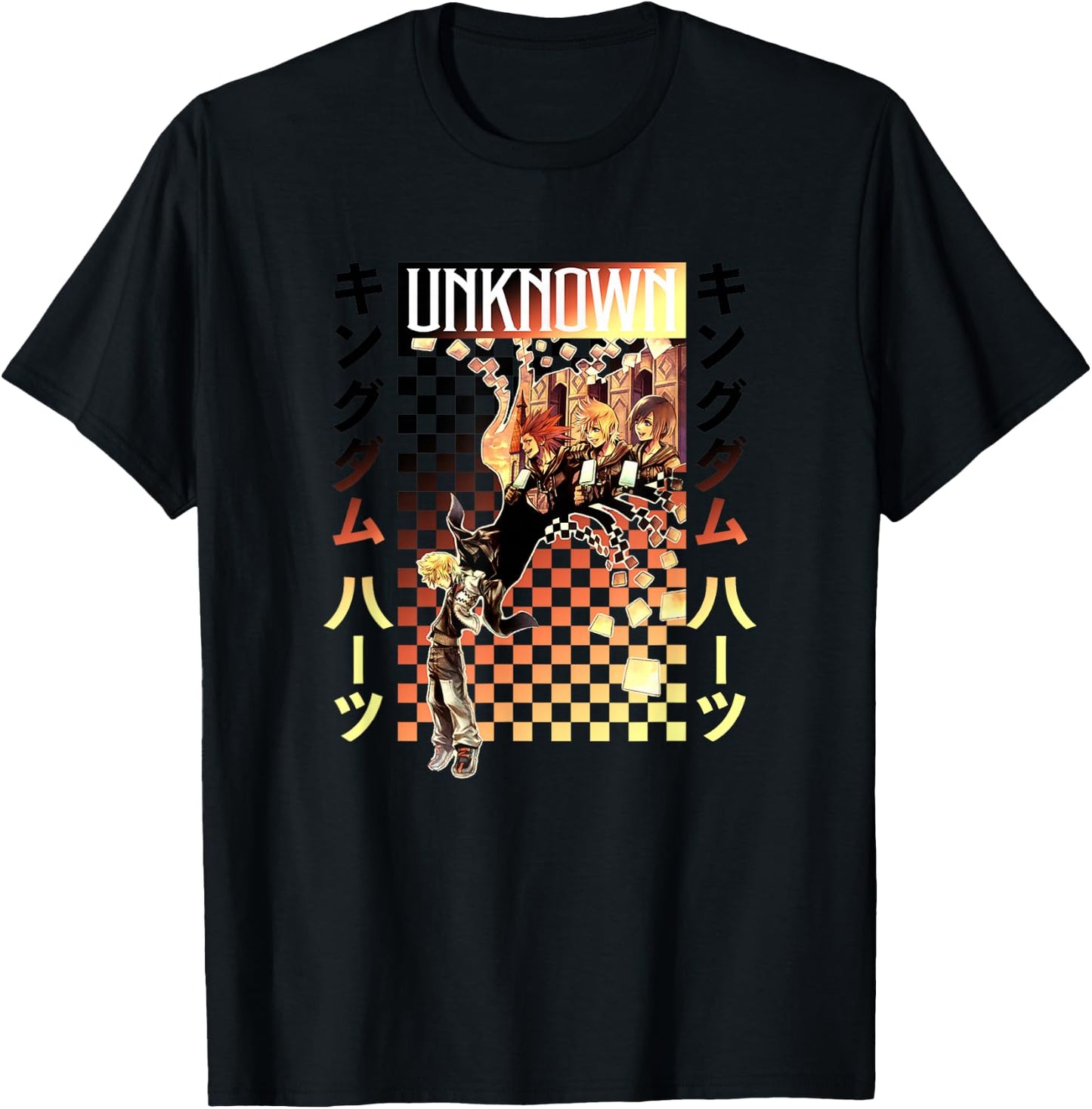 Disney Kingdom Hearts Unknown Ice Cream Memory Kanji Poster T-Shirt - T-Shirt | Black