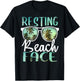 Resting Beach Face Vintage Retro Funny Beach Vacation Women T-Shirt - T-Shirt | Black