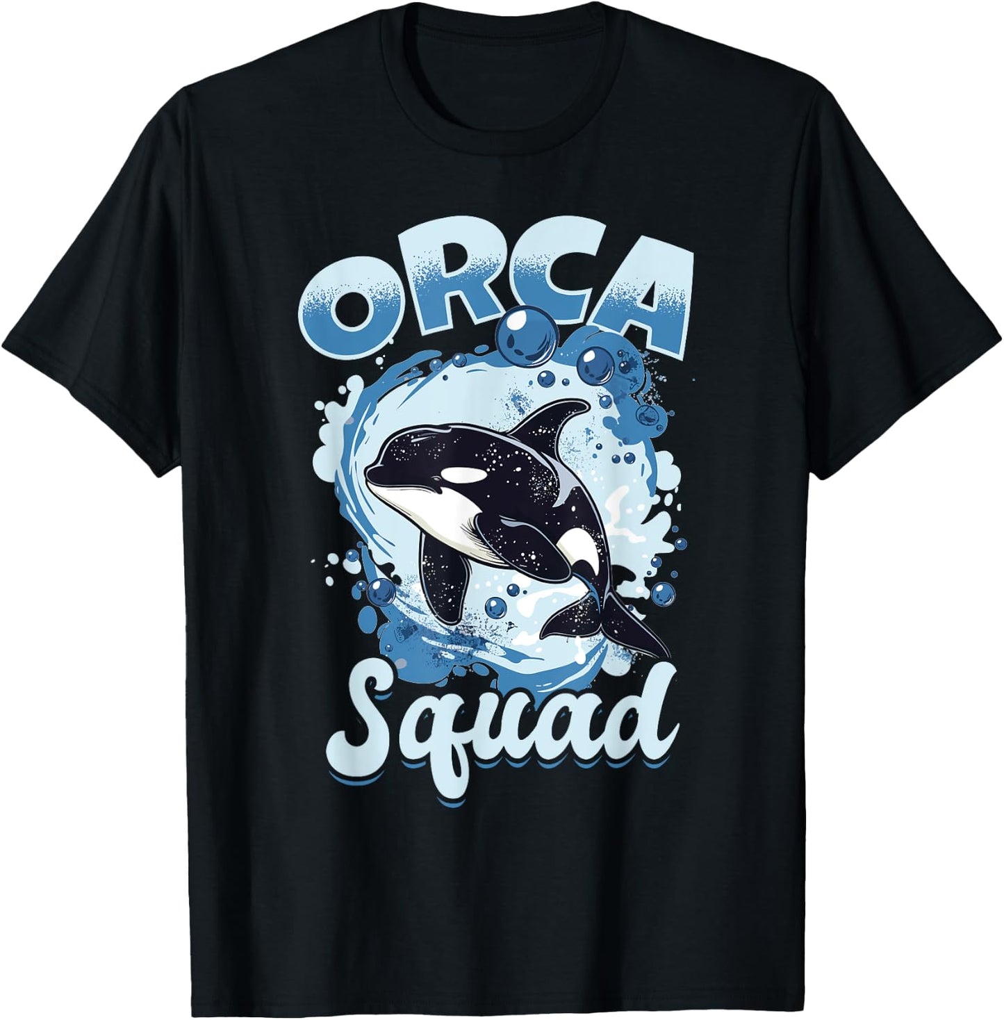 Funny Orca Animal Orca Squad T-Shirt - T-Shirt | Black