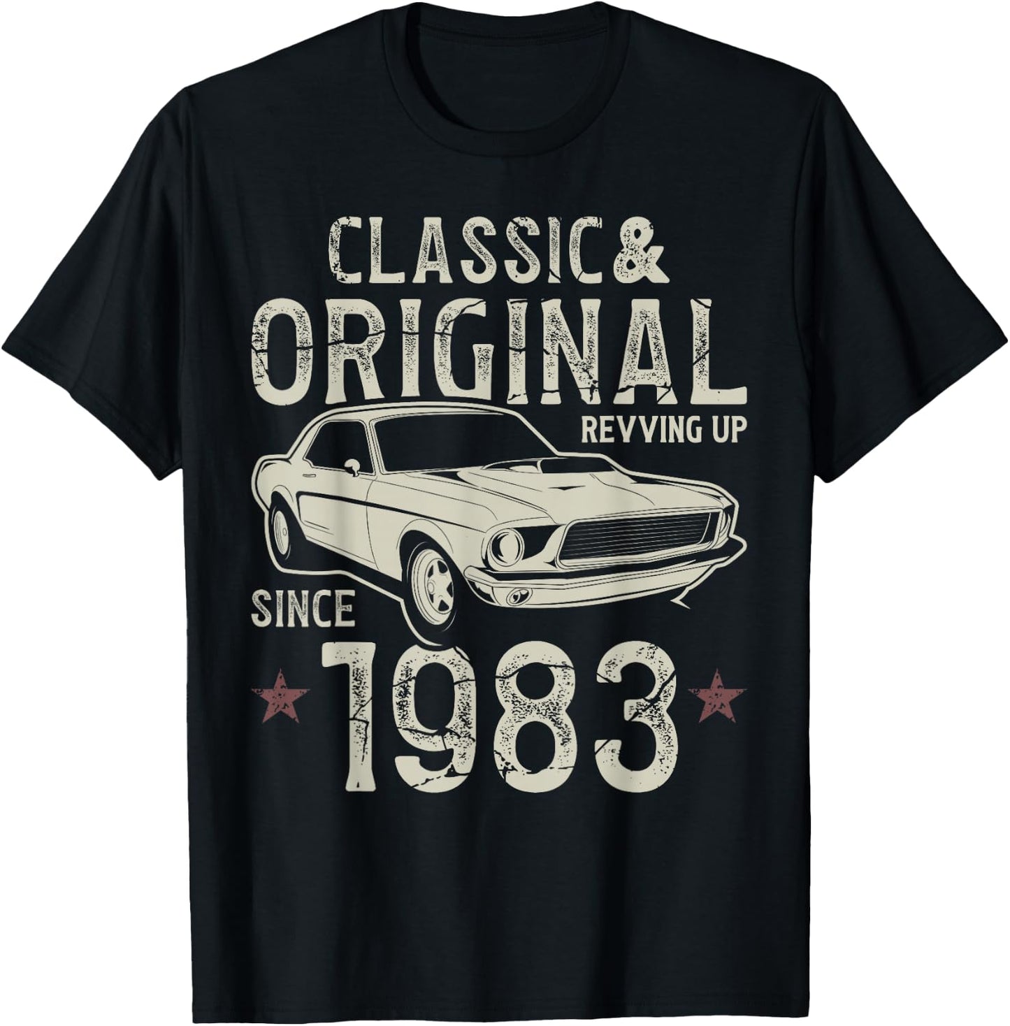 43e anniversaire 1983 Voiture classique T-Shirt - T-Shirt | Black