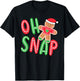 Gingerbread Man Oh Snap Christmas Cookie Costume Baking Team T-Shirt - T-Shirt | Black