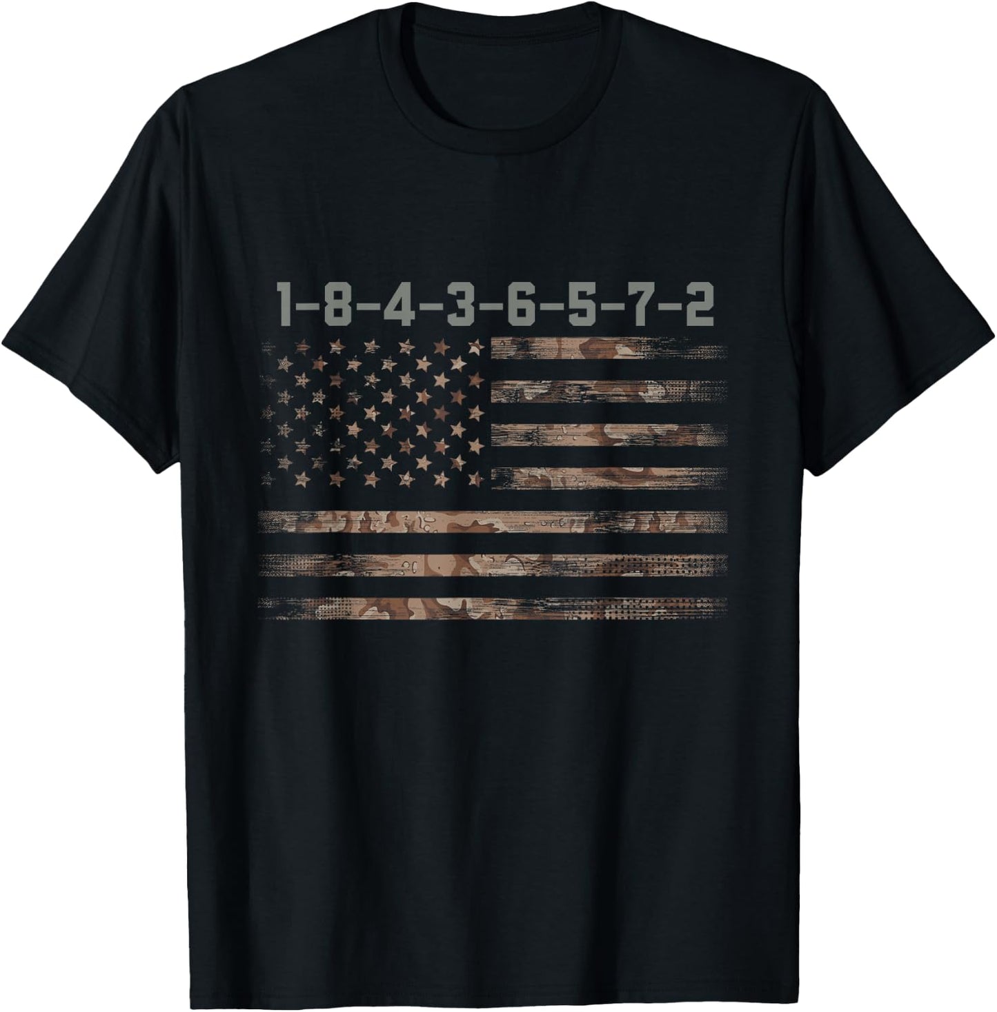1-8-4-3-6-5-7-2 Firing Order Small Block Engine V8 T-Shirt - T-Shirt | Black