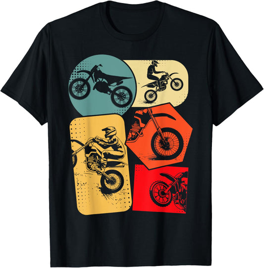 Dirt Bike Motocross Enduro , Black, S T-Shirt - T-Shirt | Black