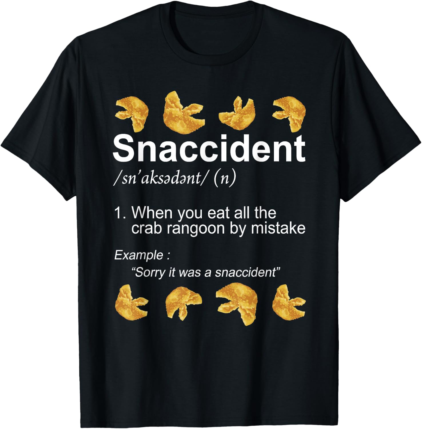 Funny Crab Rangoon T-Shirt - T-Shirt | Black