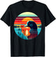 Coot Bird Sunset Retro Style Safari Vintage 70s T-Shirt - T-Shirt | Black