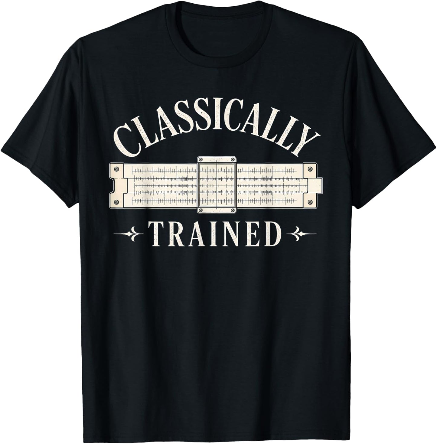Classically Trained Slide Rule Retro Engineer T-Shirt - T-Shirt | Black