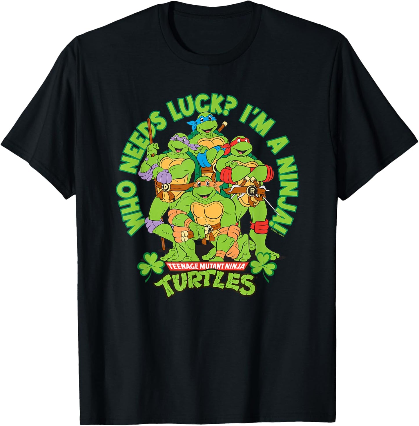Teenage Mutant Ninja Turtles St. Patrick's Day Luck T-Shirt - T-Shirt | Black