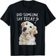 Funny Treat White English Cream Golden Retriever T-Shirt - T-Shirt | Black