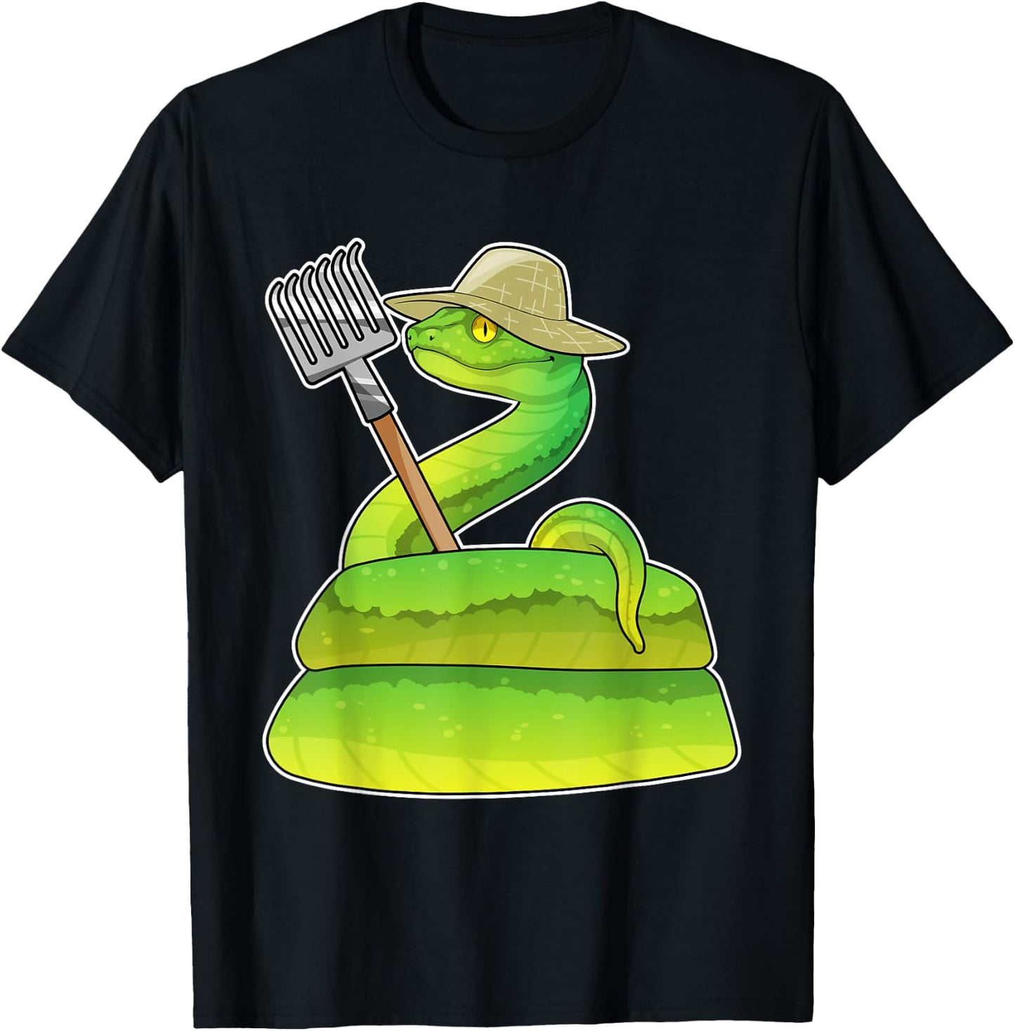 Snake Farmer Rake Farm T-Shirt - T-Shirt | Black