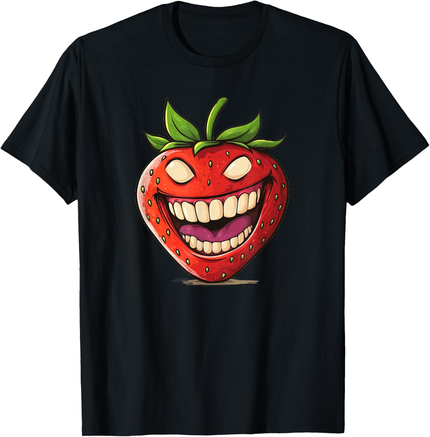 Evil Strawberry Fruit Costume for Fruits Lovers T-Shirt - T-Shirt | Black