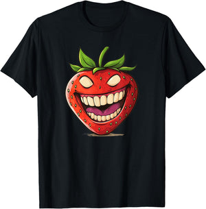 Evil Strawberry Fruit Costume for Fruits Lovers T-Shirt - T-Shirt | Black