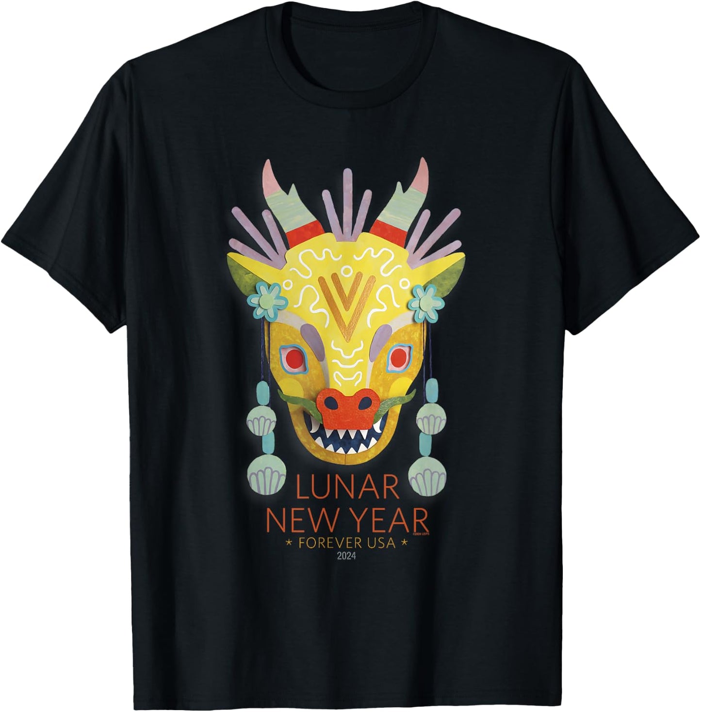USPS Lunar New Year - Dragon T-Shirt - T-Shirt | Black