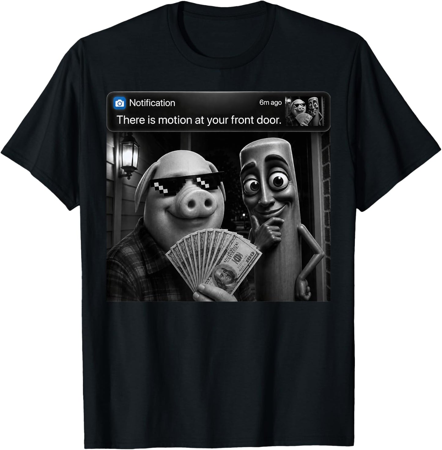 Tung Tung Tung Sahur John Pork Meme Brainrot for Kids T-Shirt - T-Shirt | Black