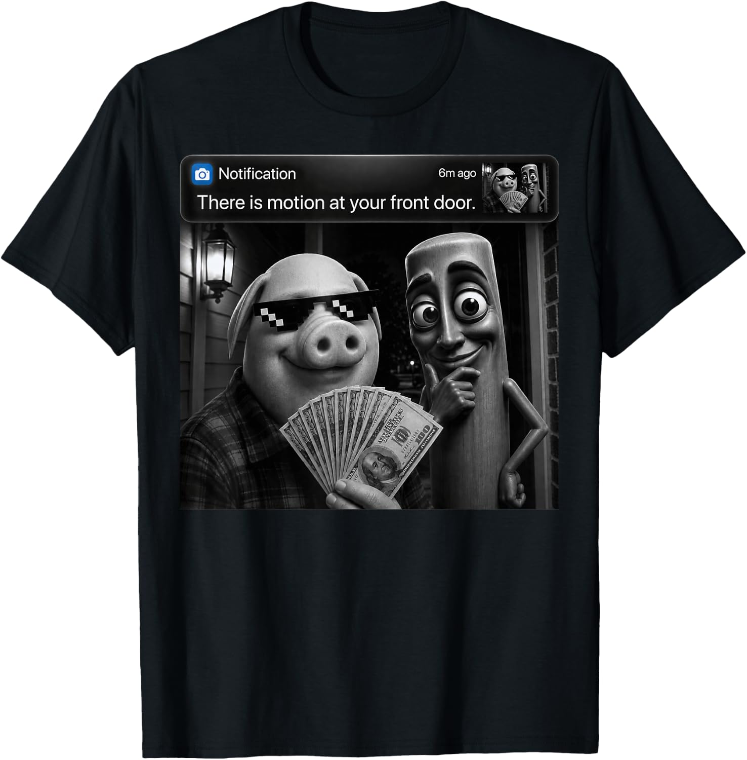 Tung Tung Tung Sahur John Pork Meme Brainrot for Kids T-Shirt - T-Shirt | Black