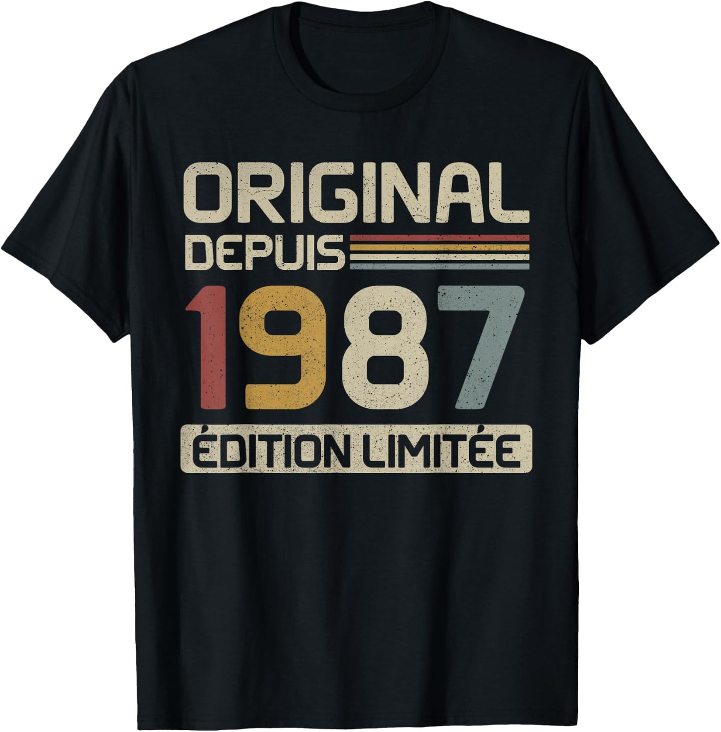 Original 1987 Birthday Gift 38 Years Old anniv 38 years , Black, S T-Shirt - T-Shirt | Black