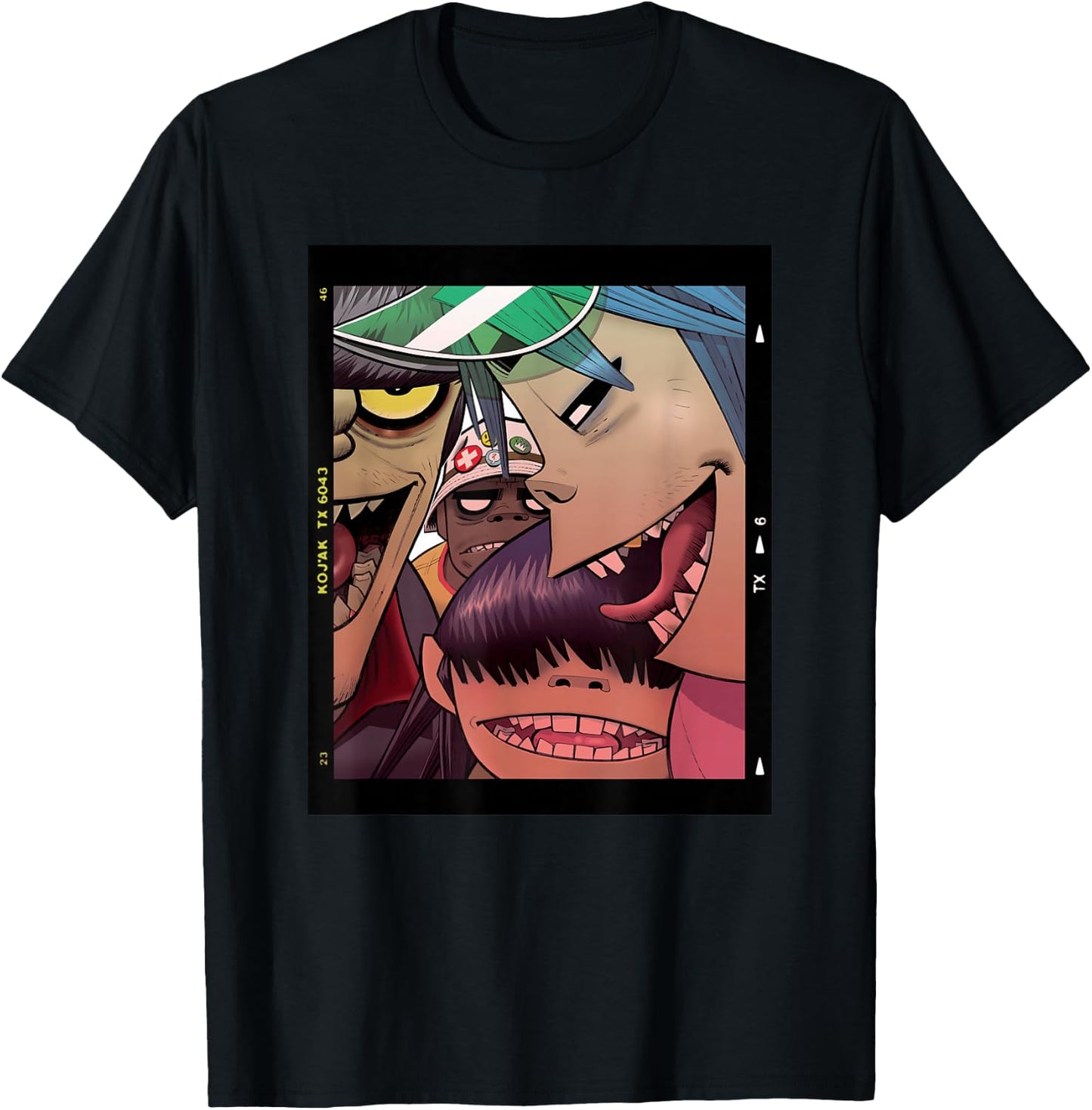 Gorillaz Polaroid Slide , black T-Shirt - T-Shirt | Black